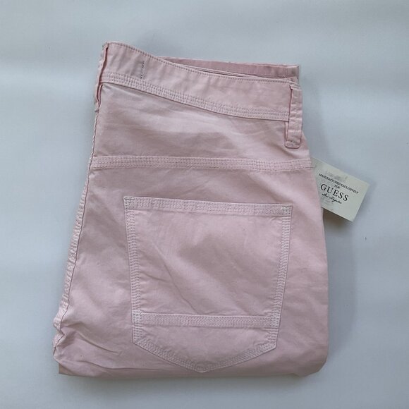 Guess Men’s Twill Pants Slim Straight Light Pink Size 32 - Picture 1 of 11